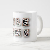 Melktijd koe patroon grote koffiekop (Voorkant rechts)