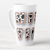 Melktijd koe patroon latte mok (Linkerhoek)
