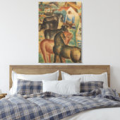 melktijd op het Boerderij Canvas Afdruk (Insitu (Slaapkamer))