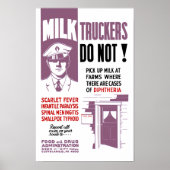 Melktrucker FDA-waarschuwing Poster (Voorkant)