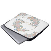 Melktuinelegant van rozen bloemklasse laptop sleeve (Voorkant onderkant)