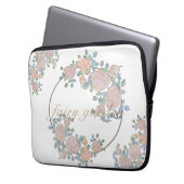 Melktuinelegant van rozen bloemklasse laptop sleeve (Voorkant Links)