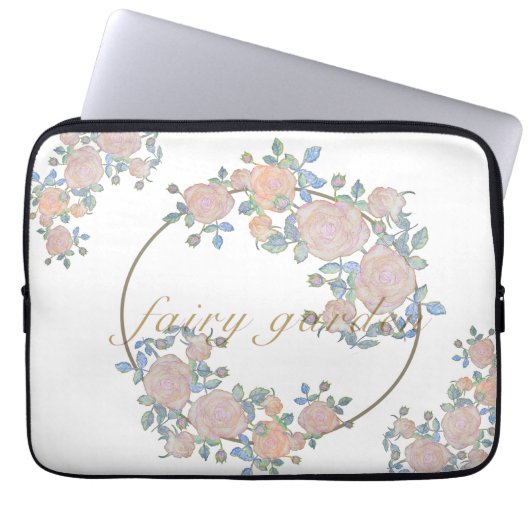 Melktuinelegant van rozen bloemklasse laptop sleeve (Voorkant)