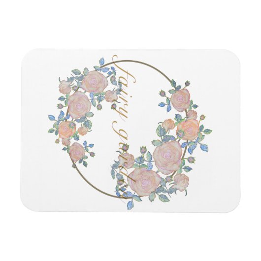 Melktuinelegant van rozen bloemklasse magneet (Horizontaal)