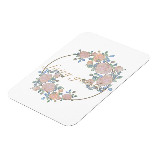 Melktuinelegant van rozen bloemklasse magneet (Linkerzijde)