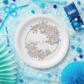 Melktuinelegant van rozen bloemklasse papieren bordje (Feest)