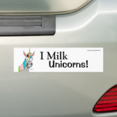 Melkunikorns bumper sticker (Op auto)