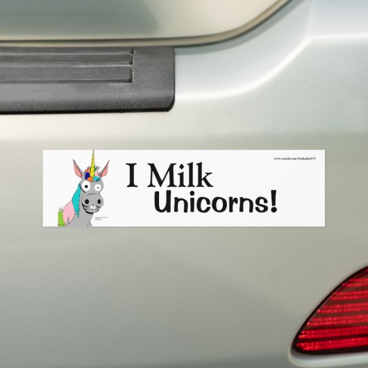 Melkunikorns bumper sticker (Op auto)