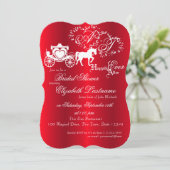 Melkverhaal Carriage Vrijgezellenfeest Red Kaart (Staand voorkant)