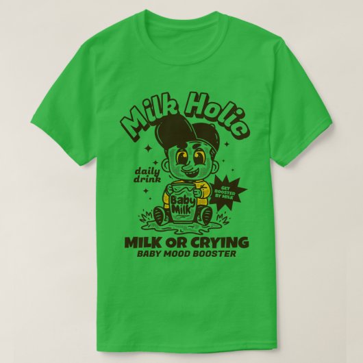 Melkverslaafde T-shirt (Design voorkant)