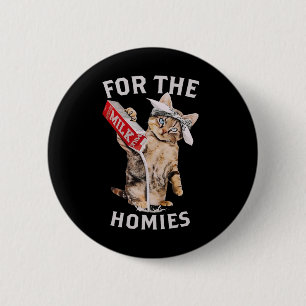 Melkvet voor de huizen ronde button 5,7 cm