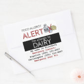 Melkvoedselallergie Vierkante Sticker (Envelop)