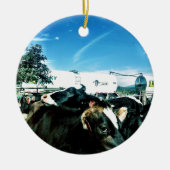 melkvrachtwagen keramisch ornament (Voorkant)