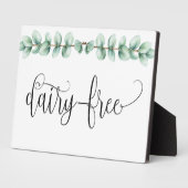 Melkvrije Eucalyptus tabletop met easel Plaque Fotoplaat (Zijkant)