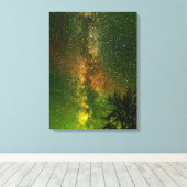 Melkweg & Aurora Borealis | Ontario Canada Canvas Afdruk (Insitu (Houten vloer))