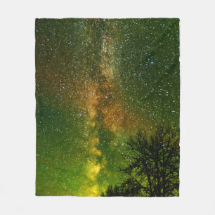 Melkweg & Aurora Borealis   Ontario Canada Fleece Deken