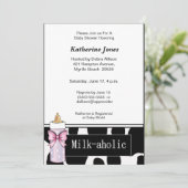 Melkweg Babymeisjes Uitnodiging (Staand voorkant)