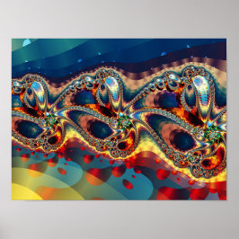 Melkweg Bloem Fractal Poster
