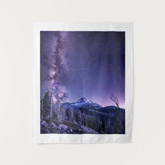 Melkweg boven Mount Hood Oregon Tapestry Wandkleed (Voorkant)