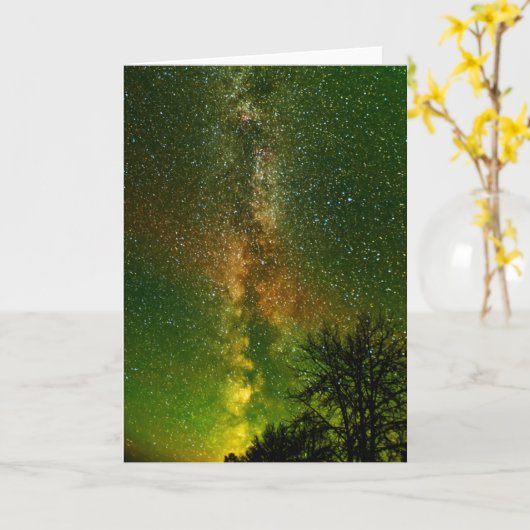 Melkweg en Aurora Borealis | Ontario Canada Kaart (Gele Bloem)