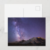 Melkweg en Mt. Rainier | Staat Washington Briefkaart (Voorkant / Achterkant)