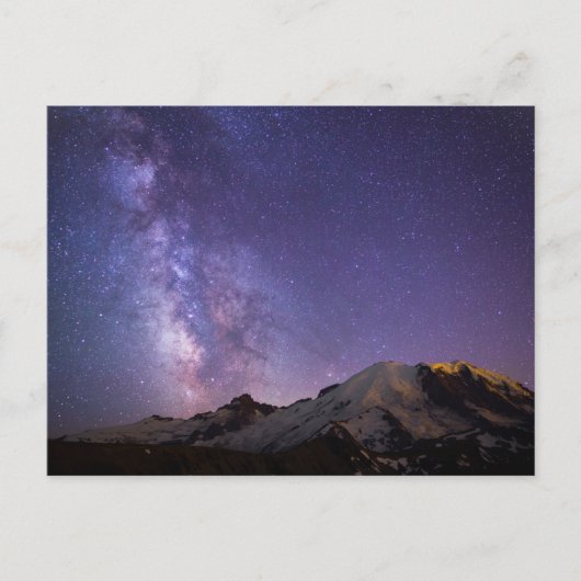 Melkweg en Mt. Rainier | Staat Washington Briefkaart (Voorkant)