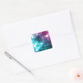 Melkweg en sterren vierkante sticker (Envelop)