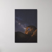 Melkweg en wiellopers | Alabama Hills Canvas Afdruk (Voorkant)