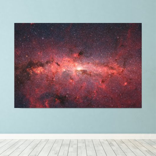 Melkweg Galactisch Centrum, Sterren, Wolken, Clust Canvas Afdruk (Insitu (Houten vloer))