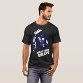 Melkweg Galaxy Cool Astronaut Space Design T-shirt (Voorkant volledig)