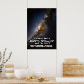 Melkweg Galaxy Motivatie Quote Poster (Keuken)