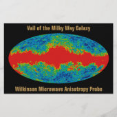 Melkweg Galaxy Veil Over WMAP Universe Briefpapier (Voorkant)
