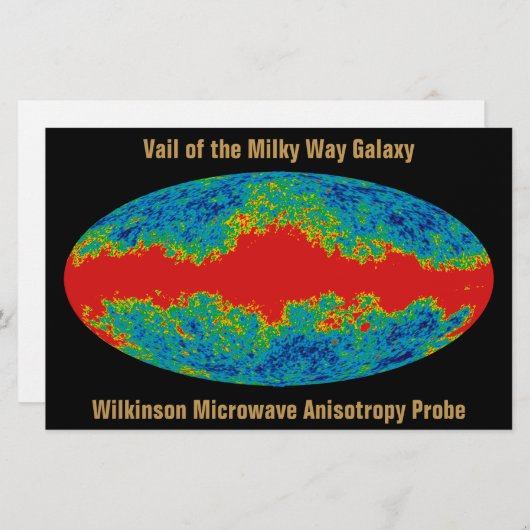 Melkweg Galaxy Veil Over WMAP Universe Briefpapier (Voorkant / Achterkant)