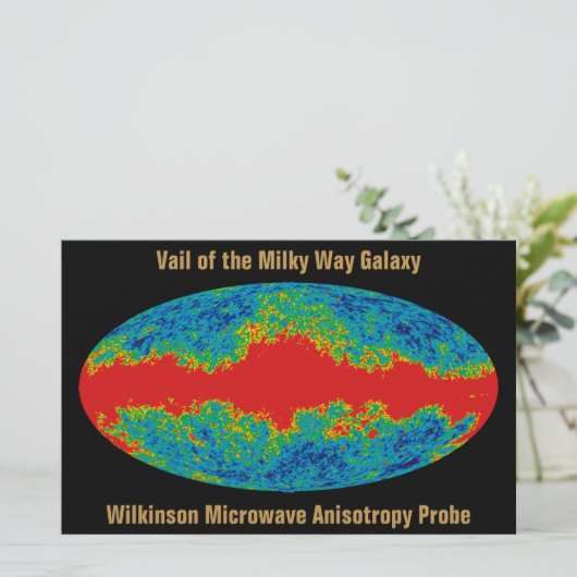 Melkweg Galaxy Veil Over WMAP Universe Briefpapier (Staand voorkant)