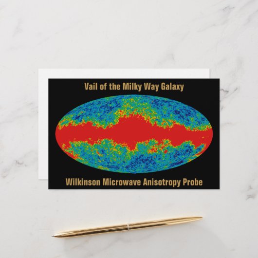 Melkweg Galaxy Veil Over WMAP Universe Briefpapier (Voorkant / Achterkant in situ)