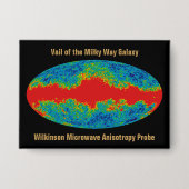 Melkweg Galaxy Veil Over WMAP Universe Button (Voorkant)
