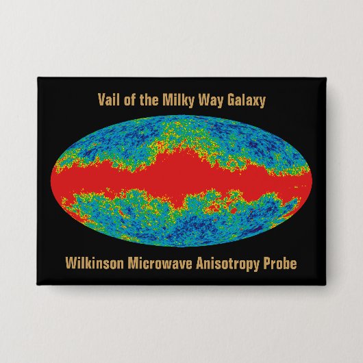 Melkweg Galaxy Veil Over WMAP Universe Button (Voorkant)