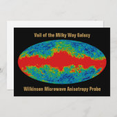 Melkweg Galaxy Veil Over WMAP Universe Feestdagenkaart (Voorkant / Achterkant)