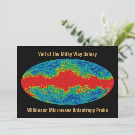 Melkweg Galaxy Veil Over WMAP Universe Feestdagenkaart (Staand voorkant)