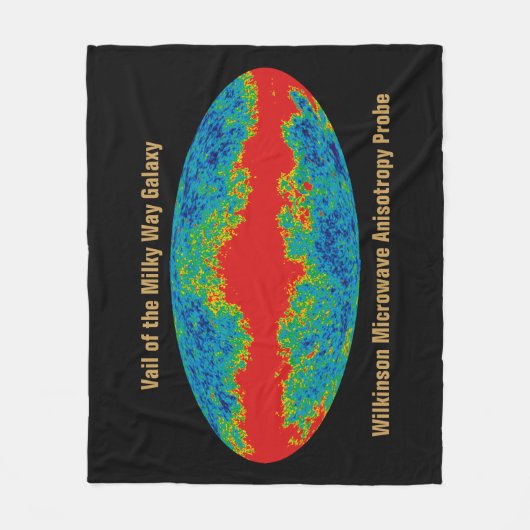Melkweg Galaxy Veil Over WMAP Universe Fleece Deken (Voorkant)