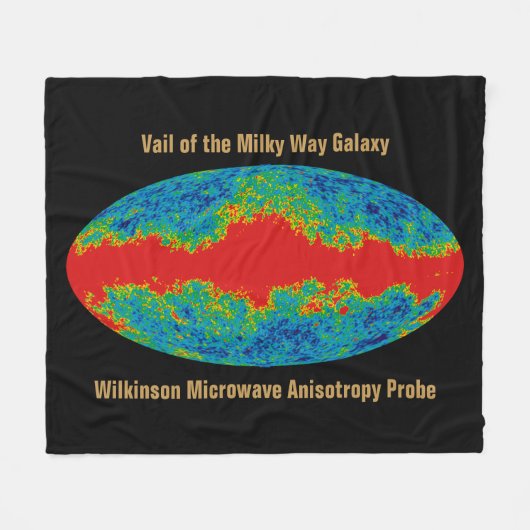 Melkweg Galaxy Veil Over WMAP Universe Fleece Deken (Voorkant (Horizontaal))
