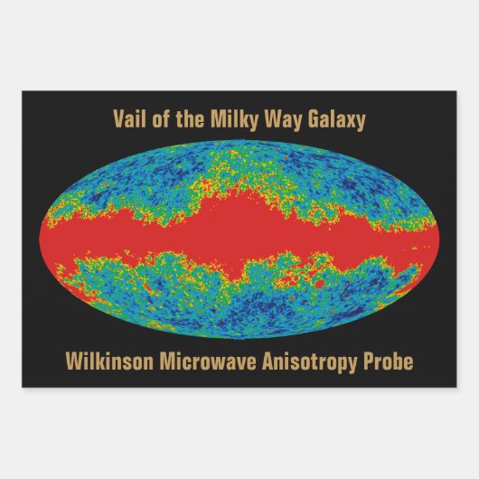 Melkweg Galaxy Veil Over WMAP Universe Inpakpapier Vel (Voorkant)