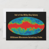 Melkweg Galaxy Veil Over WMAP Universe Kaart (Voorkant)