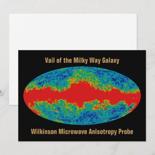 Melkweg Galaxy Veil Over WMAP Universe Kaart (Voorkant / Achterkant)
