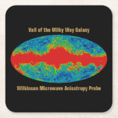 Melkweg Galaxy Veil Over WMAP Universe Kartonnen Onderzetters (Voorkant)