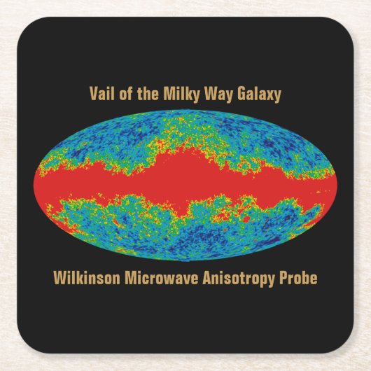 Melkweg Galaxy Veil Over WMAP Universe Kartonnen Onderzetters (Voorkant)