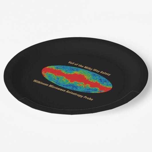 Melkweg Galaxy Veil Over WMAP Universe Papieren Bordje (Gekanteld)