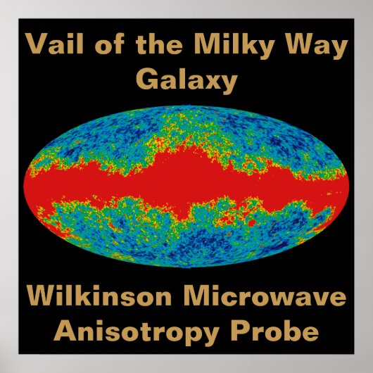 Melkweg Galaxy Veil Over WMAP Universe Poster (Voorkant)