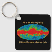 Melkweg Galaxy Veil Over WMAP Universe Sleutelhanger (Voorkant)