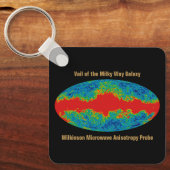 Melkweg Galaxy Veil Over WMAP Universe Sleutelhanger (Voorkant)